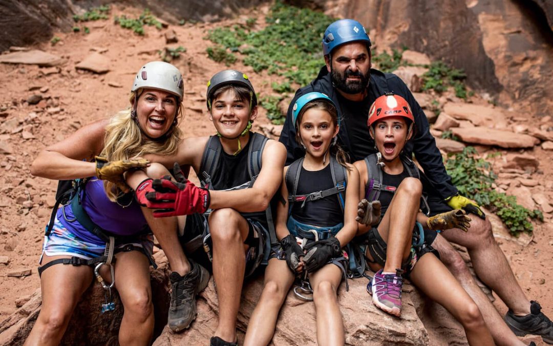 Family canyoneering adventure
